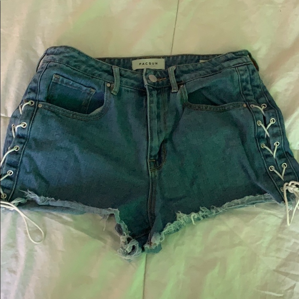 ripped jean shorts